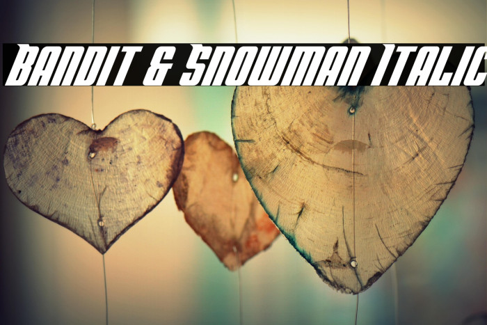 Bandit & Snowman Italic Example 1