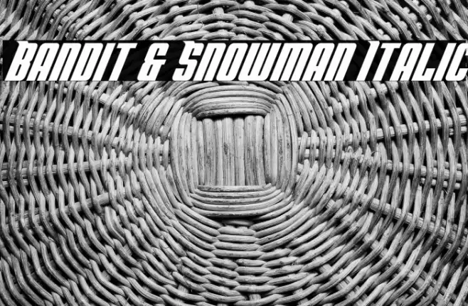 Bandit & Snowman Italic Font examples