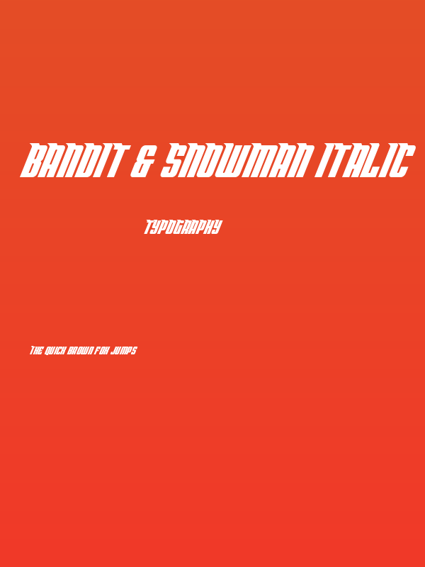 Bandit & Snowman Italic Poster