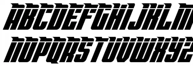 Bandit & Snowman Laser Italic Caratteri MAIUSCOLE