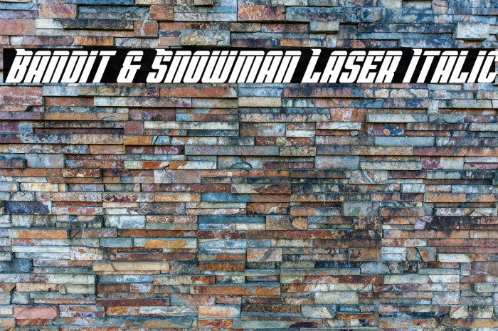 Bandit & Snowman Laser Italic Example 1