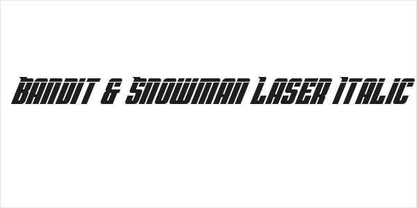Bandit & Snowman Laser Italic Logo