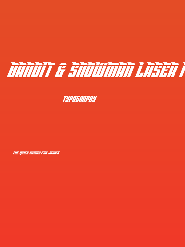 Bandit & Snowman Laser Italic Poster