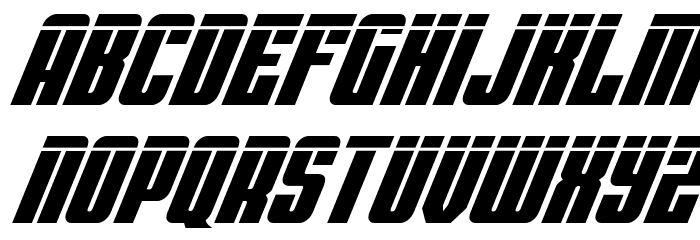 Bandit & Snowman Laser Italic Font LOWERCASE