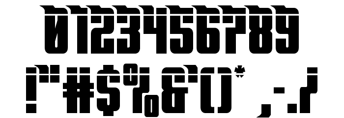 Bandit & Snowman Laser Font OTHER CHARS