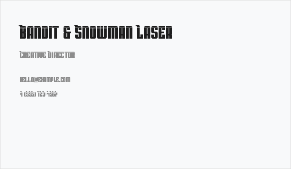 Bandit & Snowman Laser Business Card