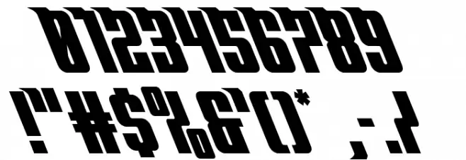 Bandit & Snowman Leftalic Font OTHER CHARS