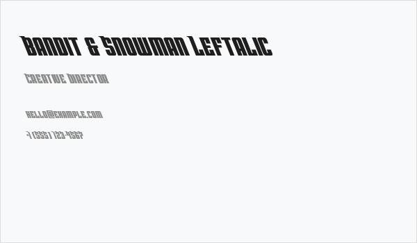 Bandit & Snowman Leftalic Business Card