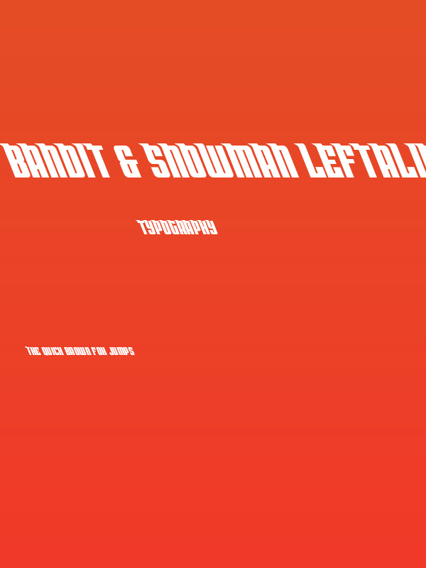 Bandit & Snowman Leftalic Poster