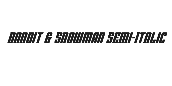 Bandit & Snowman Semi-Italic Logo