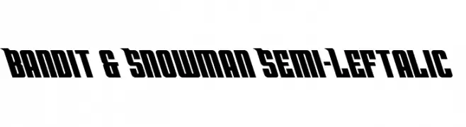 Bandit & Snowman Semi-Leftalic  Frei Schriftart Herunterladen