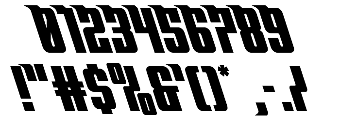 Bandit & Snowman Semi-Leftalic Font OTHER CHARS