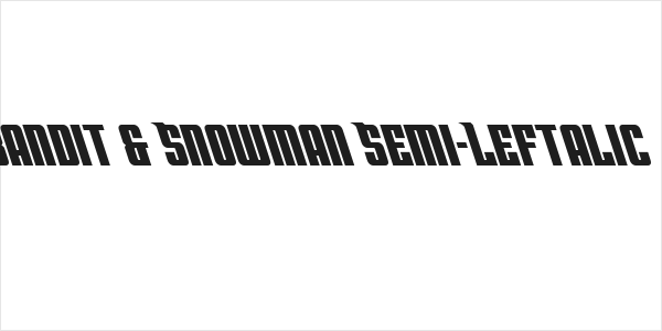 Bandit & Snowman Semi-Leftalic Logo