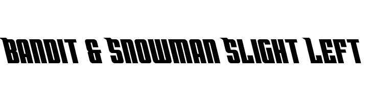 Bandit & Snowman Slight Left  免费字体下载
