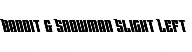 Bandit & Snowman Slight Left  Frei Schriftart Herunterladen