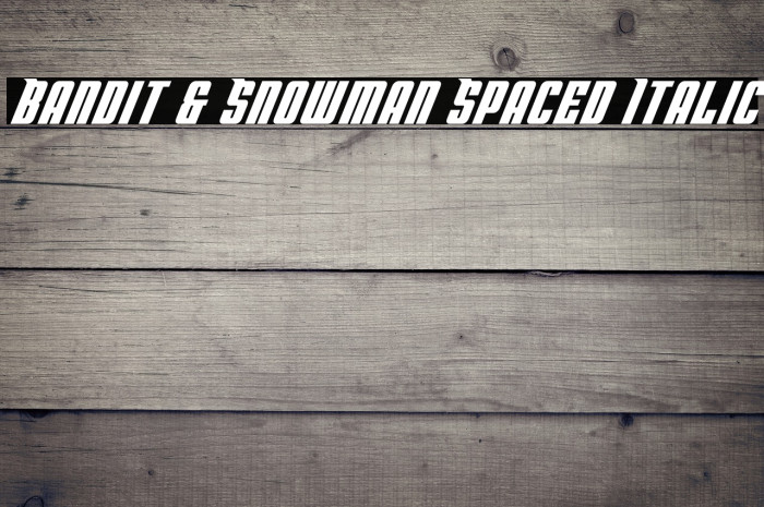 Bandit & Snowman Spaced Italic Example 1