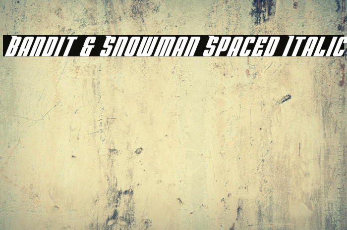 Bandit & Snowman Spaced Italic Example 2