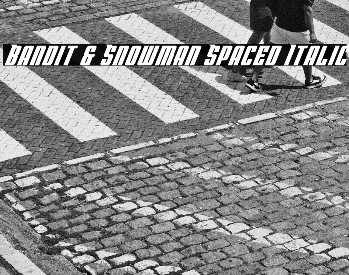 Bandit & Snowman Spaced Italic Example 3