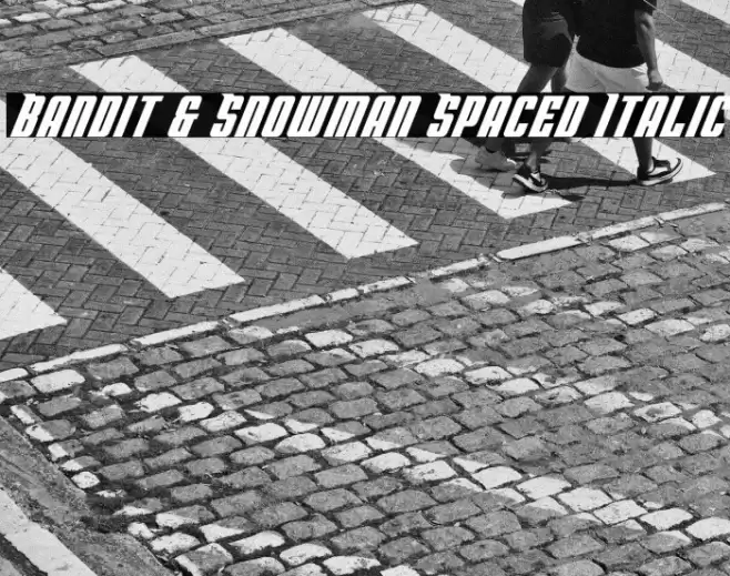 Bandit & Snowman Spaced Italic Font examples
