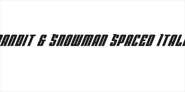 Bandit & Snowman Spaced Italic Logo