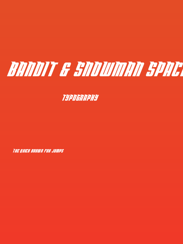 Bandit & Snowman Spaced Italic Poster