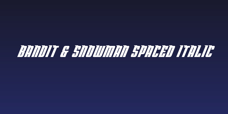 Bandit & Snowman Spaced Italic Social Header