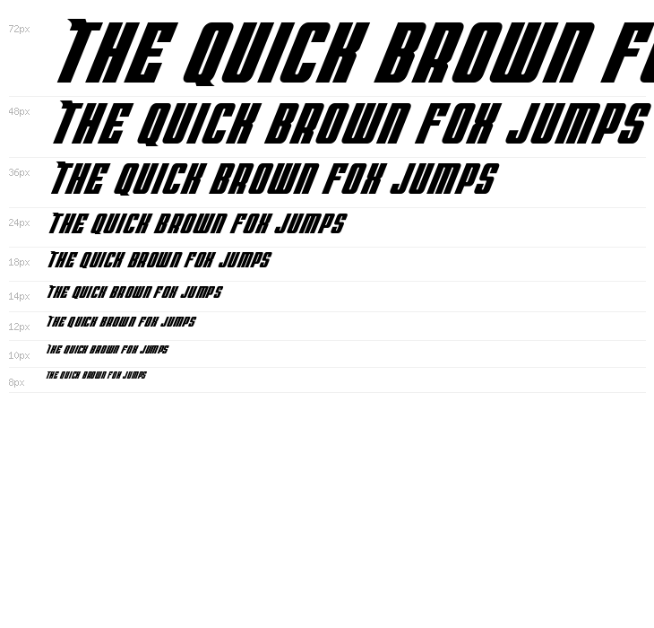 Bandit & Snowman Spaced Italic Waterfall