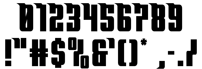 Bandit & Snowman Spaced Font OTHER CHARS