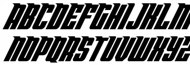 Bandit & Snowman Super Italic Caratteri MAIUSCOLE