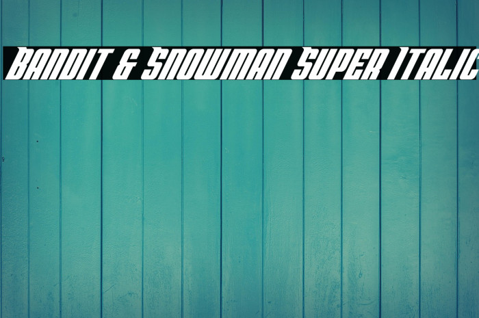 Bandit & Snowman Super Italic Example 3