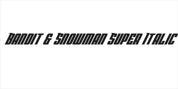 Bandit & Snowman Super Italic Logo