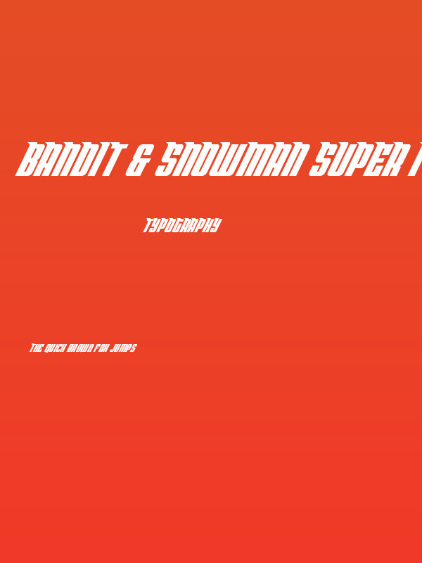Bandit & Snowman Super Italic Poster