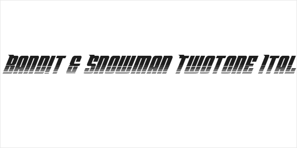 Bandit & Snowman Twotone Ital Logo