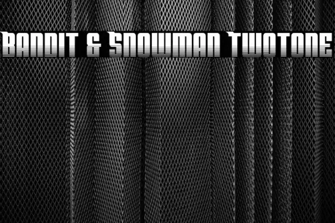 Bandit & Snowman Twotone Font examples