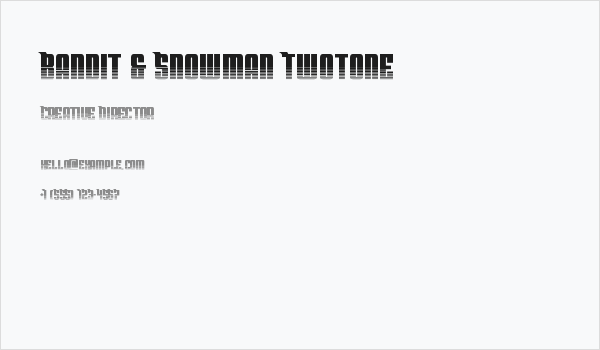 Bandit & Snowman Twotone Business Card