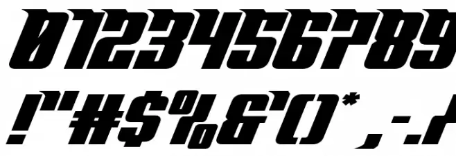 Bandit & Snowman Wide Italic Font OTHER CHARS