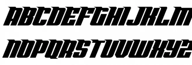 Bandit & Snowman Wide Italic 字体 大写