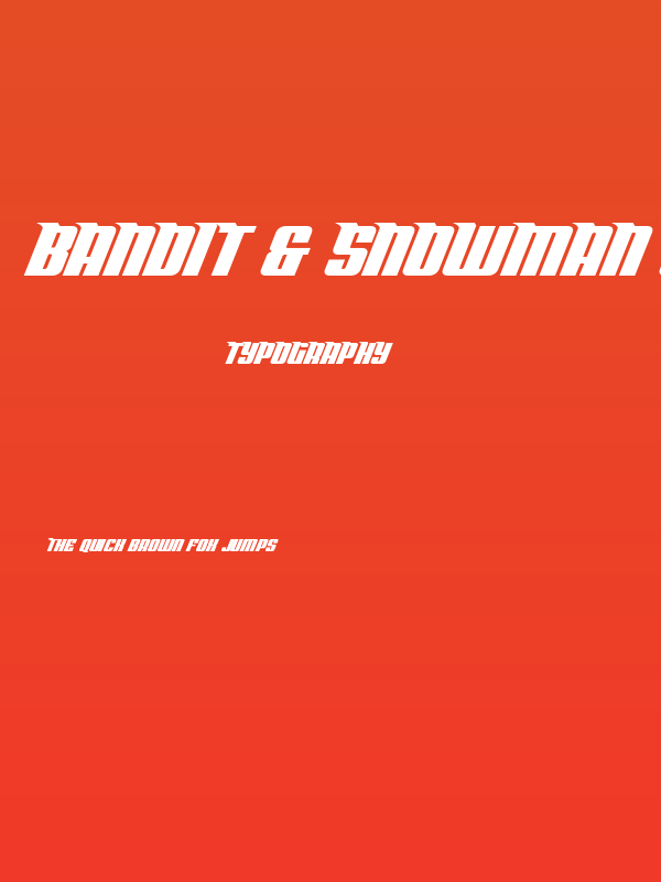 Bandit & Snowman Wide Italic Poster