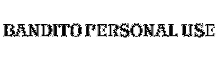 Bandito Personal Use  font caratteri gratis