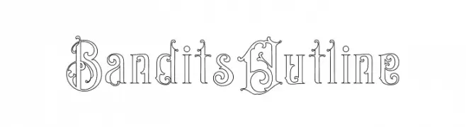 Bandits Outline  Free Fonts Download