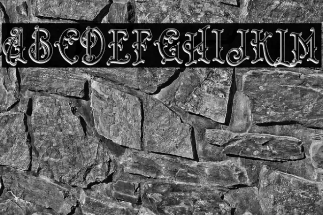 Bandits Shadow Font examples