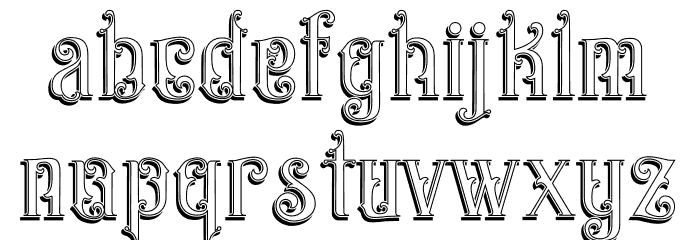 Bandits Shadow Font LOWERCASE