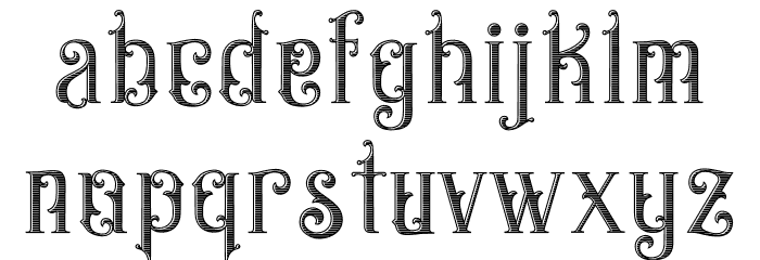 Bandits Striped Font LOWERCASE