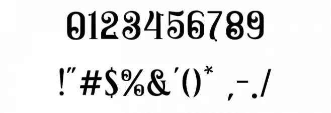 Bandits Font OTHER CHARS