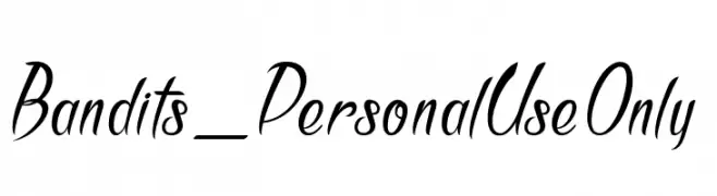 Bandits_PersonalUseOnly  नि: शुल्क फ़ॉन्ट्स डाउनलोड