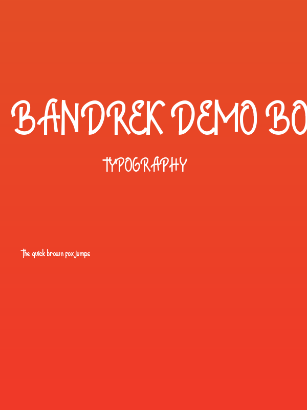 Bandrek Demo Bold Poster