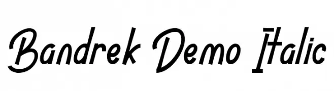 Bandrek Demo Italic  les polices de caractères gratuit tlcharger