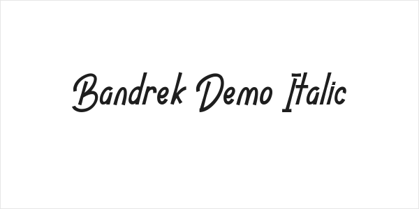 Bandrek Demo Italic Logo