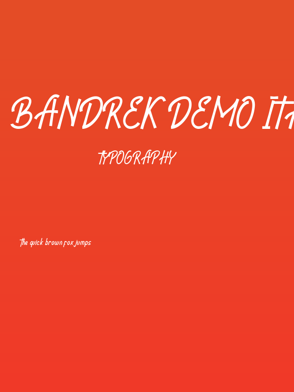 Bandrek Demo Italic Poster