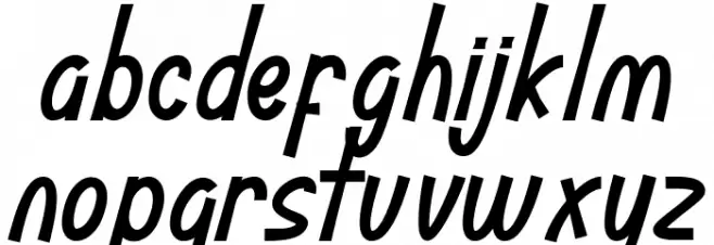 Bandrek Demo Italic Schriftart Kleinbuchstaben